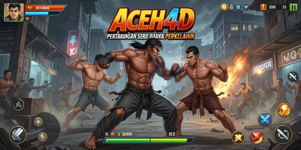 Tangkapan layar menunjukkan aksi seru dalam pertempuran di ACEH4D.