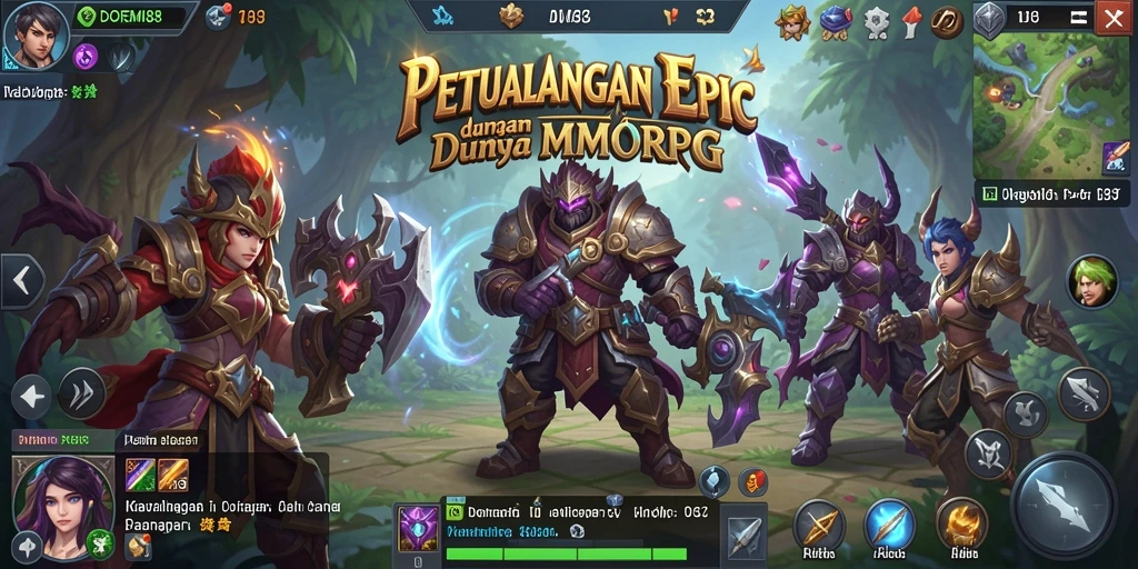 Screenshot gameplay DOREMI88 menampilkan aksi seru dalam pertempuran MMORPG.