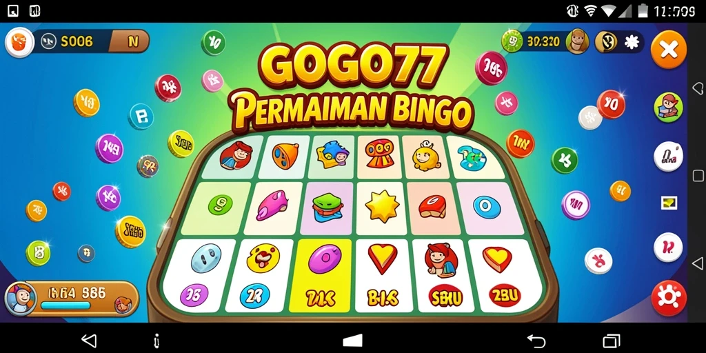 Screenshot gameplay Bingo di GOGO77 yang seru dan interaktif.