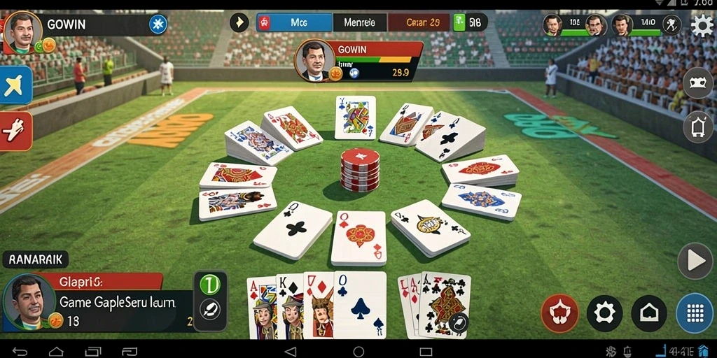 Tampilan gameplay Gaple yang menegangkan dan penuh strategi.