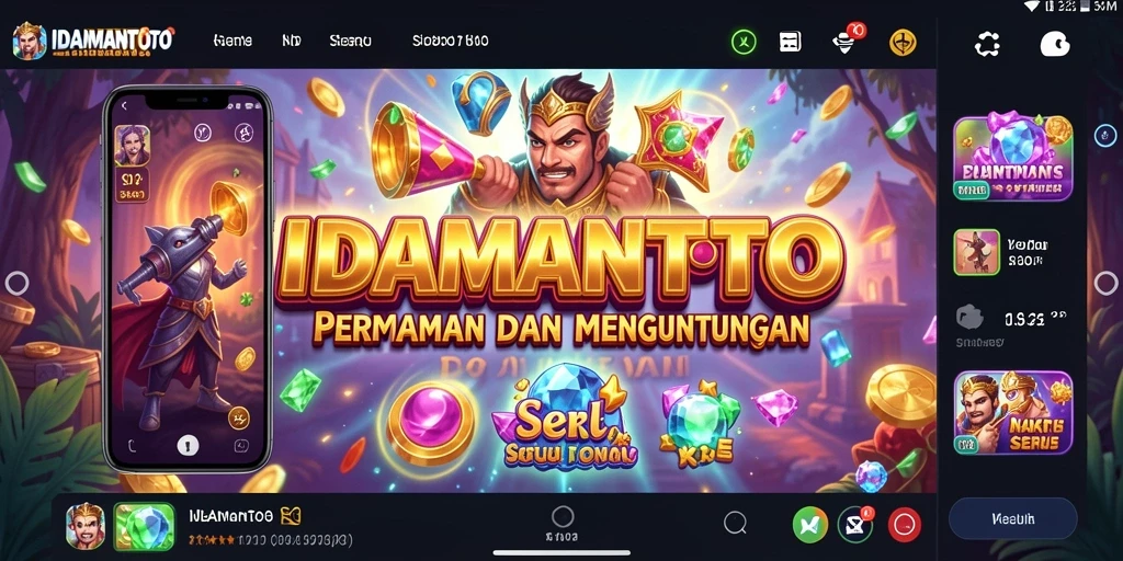 Screenshot IDAMANTOTO menampilkan gameplay Slot yang mendebarkan.