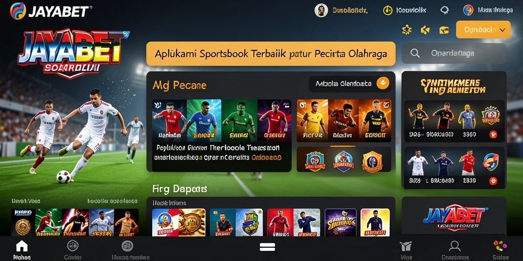 Tampilan menarik dan intuitif dari gameplay Sportsbook JAYABET.