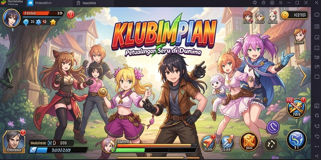 Screenshot KLUBIMPIAN menunjukkan aksi seru dalam gameplay Anime.