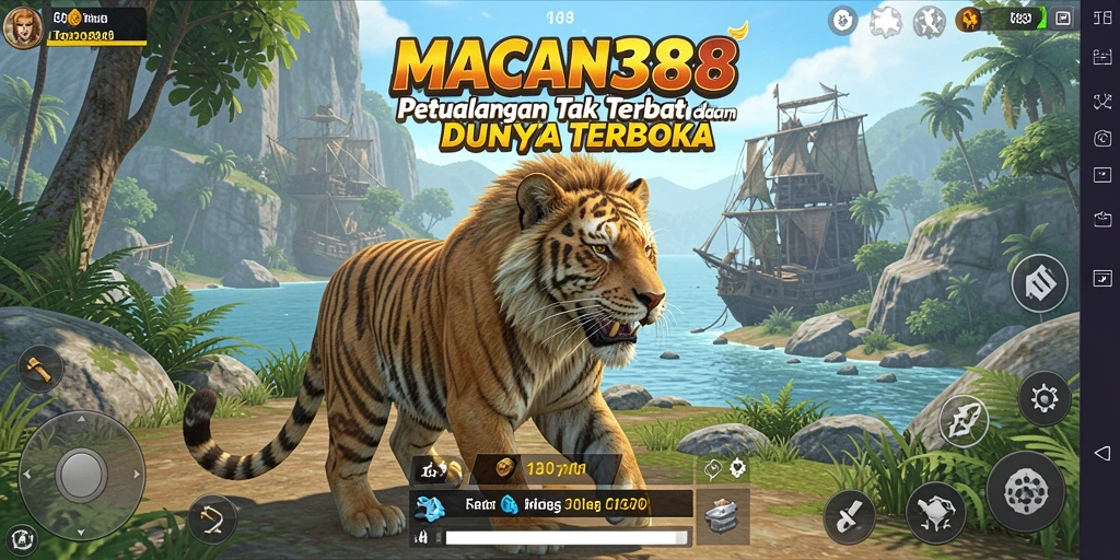 Tangkapan layar utama MACAN388 menampilkan petualangan seru di dunia terbuka.