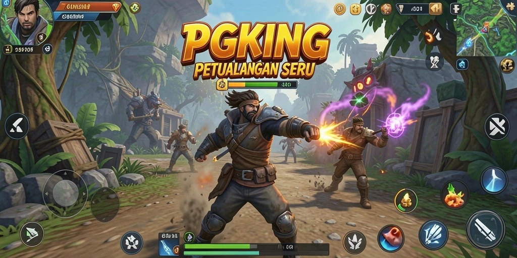Screenshot PGKING menampilkan pertarungan seru dengan grafis memukau.