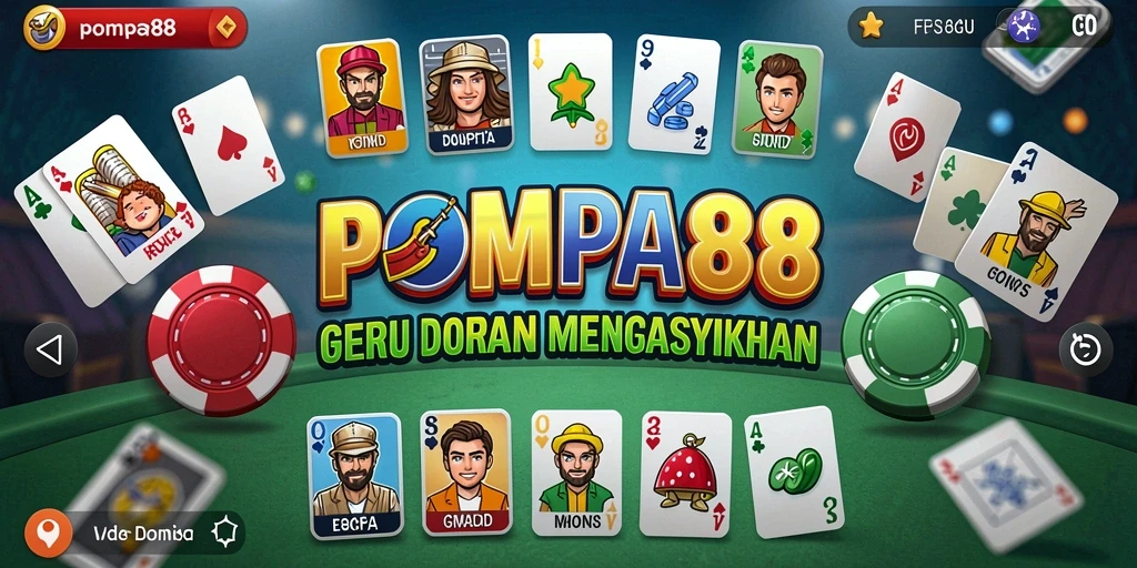 Tampilan gameplay POMPA88 yang menampilkan momen seru permainan Domino.