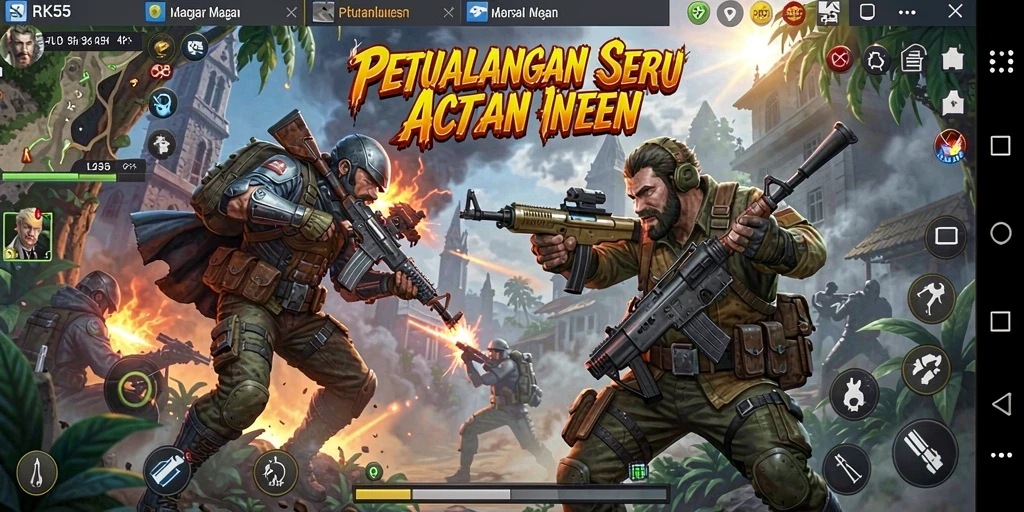 Gameplay intens RK55 dengan aksi mendebarkan dan grafis menakjubkan.