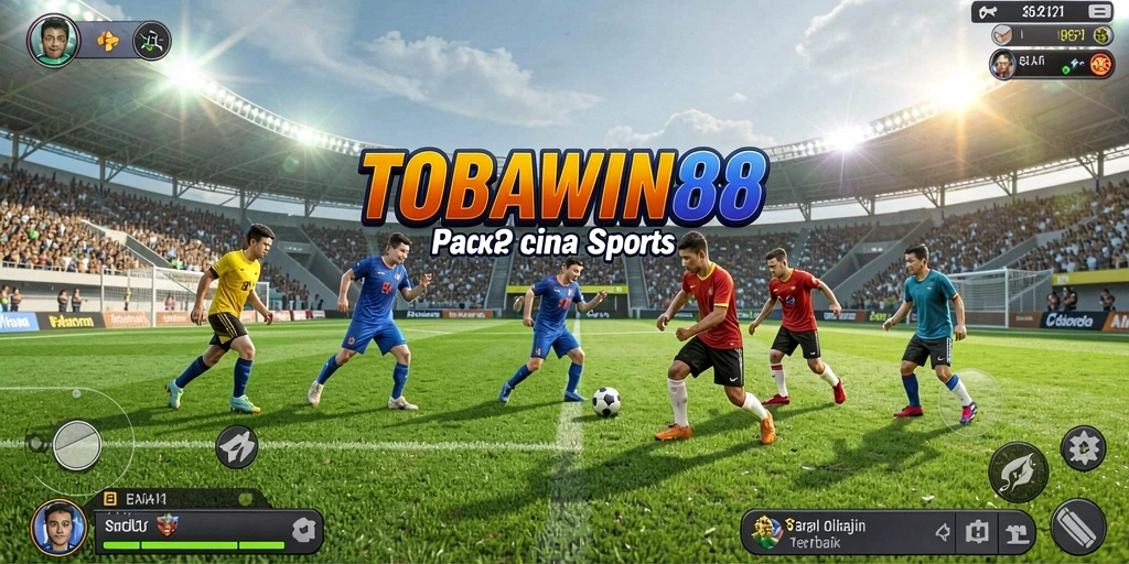 Screenshot TOBAWIN88 menampilkan aksi permainan olahraga yang seru.
