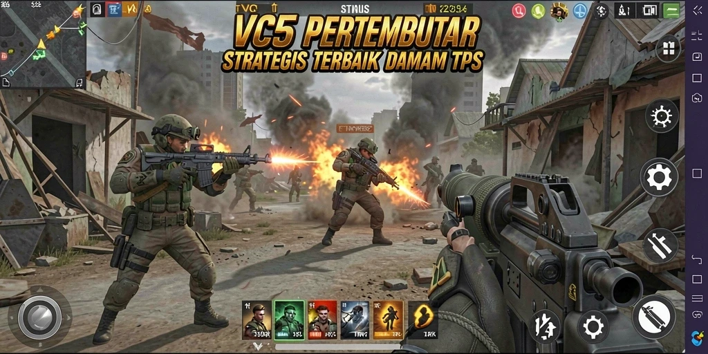 Tampilan aksi seru dari gameplay VC5 yang mendebarkan.