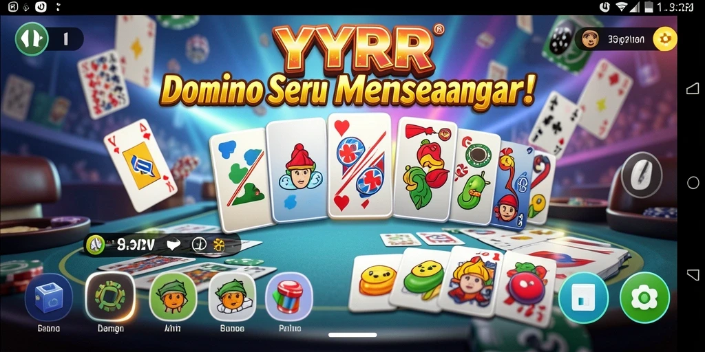 Screenshot gameplay YYRR yang menunjukkan serunya permainan Domino.